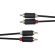 Audio cable DELTACO 2xRCA, gold-plated connectors, 3m, black / MM-111-K / 00170003 image 2