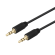 Audio cable DELTACO 3.5mm, gold-plated, 2m, black / MM-150-K / R00180008 image 1