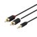Audio cable DELTACO 3.5mm male - 2xRCA male 2m, black / MM-140-K / R00180004 image 1