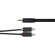 Audio cable DELTACO 3.5mm male - 2xRCA male 5m, black / MM-142-K / R00180006 image 2