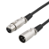 XLR audio cable DELTACO 3-pin male - 3-pin female, 26 AWG, 1m, black / XLR-1010-K / 00160001 image 1