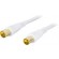 DELTACO antenna cable, 75 Ohm, ferrite cores, gold plated connectors, 10m white / AN-110 фото 1