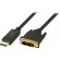DELTACO DisplayPort to DVI-D Single Link Monitor Cable, Full HD in 60Hz, 3m, black, 20-pin ha - 18 + 1-pin ha / DP-2030 image 1