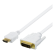Cable DELTACO HDMI – DVI, 3m, „Full HD“, white / HDMI-113AD image 1