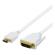 Cable DELTACO HDMI – DVI, 7m, „Full HD“, white / HDMI-116AD image 1