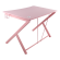 Gaming table DELTACO GAMING PINK LINE PT85, metal legs, PVC treated surface, built-in headset hanger, pink / GAM-055-P image 4