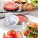 GEFU SPARK hamburger press Stainless steel, White Porcelain, Stainless steel image 3