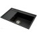 Pyramis Camea 79X50 1B 1D R single-bowl granite sink 070091201 black dotted image 1