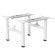 Ergo Office ER-404W Electric Double Height Adjustable Standing/Sitting Desk Frame without Desk Tops White image 1