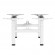 Ergo Office ER-404W Electric Double Height Adjustable Standing/Sitting Desk Frame without Desk Tops White image 3