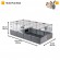 FERPLAST Multipla Maxi - modular cage for rabbit or guinea pig - 142.5 x 72 x 50 cm image 2
