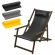 Sun lounger with armrest and cushion GreenBlue Premium GB283 black image 5