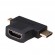 Akyga AK-AD-23 cable gender changer HDMI miniHDMI / microHDMI Black image 1