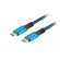 Lanberg CA-CMCM-45CU-0005-BK USB cable 0.5 m USB4 Gen 2x2 USB C Black, Blue image 1