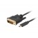 Lanberg CA-CMDV-10CU-0005-BK video cable adapter 0.5 m USB Type-C DVI-D Black image 1