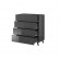 Cama chest of drawers 4D REJA graphite gloss/graphite gloss image 1
