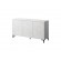 MARMO 3D chest of drawers 150x45x80.5 cm white matt/marble white image 1
