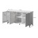 MARMO 3D chest of drawers 150x45x80.5 cm white matt/marble white image 4