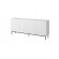 PAFOS chest of drawers on a black steel frame 200x40x102 cm white matt фото 1