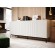 PAFOS chest of drawers on a black steel frame 200x40x102 cm white matt image 2