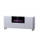 PAFOS chest of drawers with electric fireplace 180x42x82 cm white matt image 3