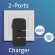 Qoltec 52381 Super Quick PD charger | 1xUSB-C | 1xUSB| 90W | 5-20V | 2.4-4.35A | Black image 2