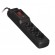 Activejet COMBO 3GN 5M black power strip with cord image 1