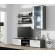 SOHO 5 set (RTV180 cabinet + Wall unit + shelves) Grey/Gloss white paveikslėlis 3