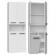 Topeshop NEL 1K DK BIEL bathroom storage cabinet White фото 3