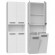 Topeshop NEL 2K DK BIEL bathroom storage cabinet White фото 3