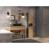 Topeshop NEL III ANT/ART bathroom storage cabinet Graphite, Oak image 2