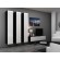 Cama Full cabinet VIGO '180' 180/40/30 white/black gloss paveikslėlis 2