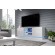 Cama TV cabinet QIU 160 MDF white gloss/white gloss paveikslėlis 4