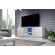 Cama TV cabinet QIU 160 MDF white gloss/white gloss paveikslėlis 5