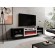 RTV cabinet POLO 180x33x39 black + fireplace white image 4