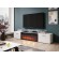 RTV cabinet ROVA with electric fireplace 190x37x48 white/gloss white фото 3