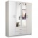 Topeshop ROMANA 160 BIEL bedroom wardrobe/closet 11 shelves 4 door(s) White image 1