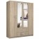 Topeshop ROMANA 160 SON bedroom wardrobe/closet 11 shelves 4 door(s) Oak image 1