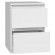 Topeshop M2 BIEL nightstand/bedside table 2 drawer(s) White image 1