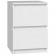 Topeshop M2 BIEL nightstand/bedside table 2 drawer(s) White image 3