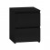 Topeshop M2 CZERŃ nightstand/bedside table 2 drawer(s) Black image 2