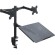 Desk mount for 2 monitors LED/LCD 13-27" ART L-25 + laptop shelf 10 kg Black image 2