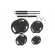 Straight barbell with interchangeable weights ONE FITNESS GSPO40 (17-57-027) composite plates 42 kg Black image 3