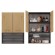 Topeshop POLA MINI DK ANT/ART bathroom storage cabinet Graphite, Oak image 1