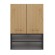 Topeshop POLA MINI DK ANT/ART bathroom storage cabinet Graphite, Oak image 3