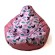 Sako bag pouffe Pear print dark pink-butterfly XL 130 x 90 cm image 2