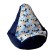 Sako bag pouffe pear print navy blue - Frozen L 105 x 80 cm image 2