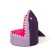 Sako bag pouffe Shark purple-light purple XXL 100 x 60 cm paveikslėlis 2