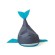Sako bag pouffe Whale grey-blue L 110 x 80 cm фото 1