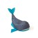 Sako bag pouffe Whale grey-blue L 110 x 80 cm фото 2